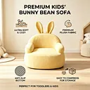 Foldable Kids Sofa Bed – Shredded Foam Filled Lightweight Toddler Couch – Portable Soft Lounger for Home & Travel